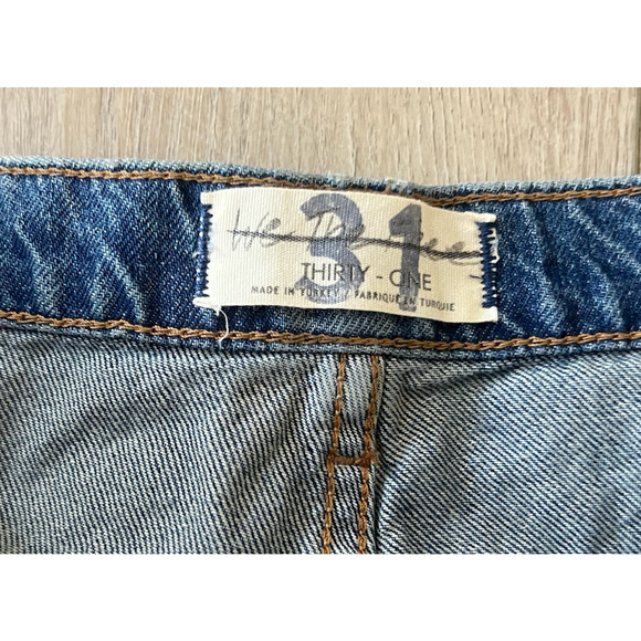 FREE PEOPLE WE THE FREE NEW DAWN FLARE DESTRUCTION JEANS OB1338043 SZ 31 - Picture 8 of 11